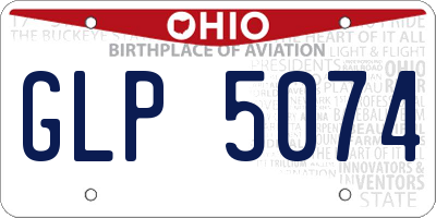 OH license plate GLP5074