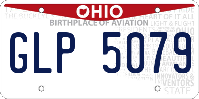 OH license plate GLP5079