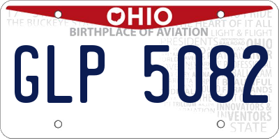 OH license plate GLP5082