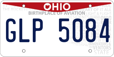 OH license plate GLP5084
