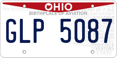 OH license plate GLP5087