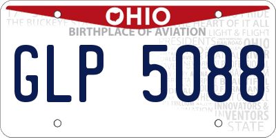 OH license plate GLP5088