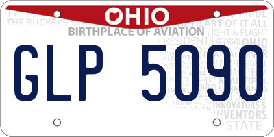 OH license plate GLP5090