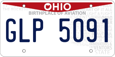 OH license plate GLP5091