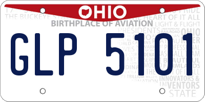 OH license plate GLP5101