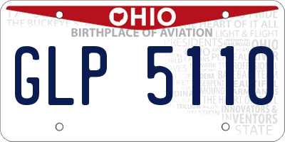OH license plate GLP5110