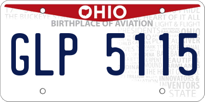 OH license plate GLP5115