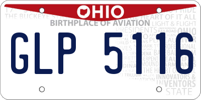 OH license plate GLP5116