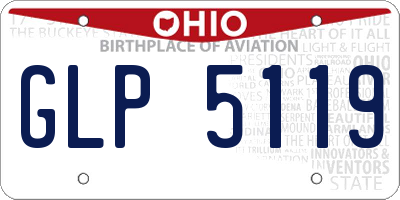 OH license plate GLP5119