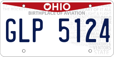 OH license plate GLP5124