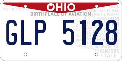 OH license plate GLP5128