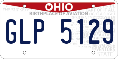 OH license plate GLP5129