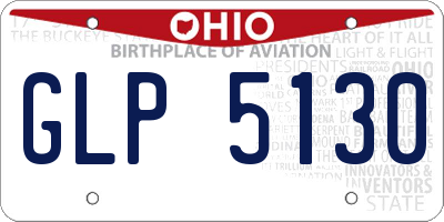 OH license plate GLP5130