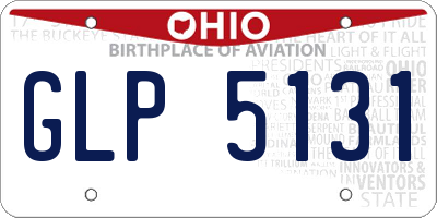 OH license plate GLP5131
