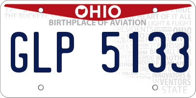 OH license plate GLP5133