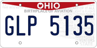 OH license plate GLP5135