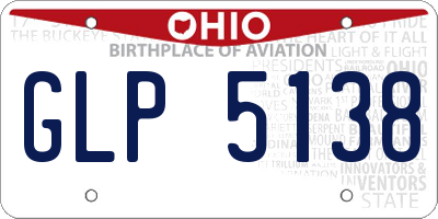 OH license plate GLP5138