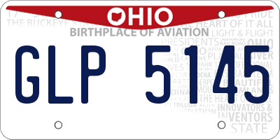 OH license plate GLP5145