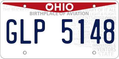 OH license plate GLP5148
