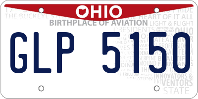 OH license plate GLP5150