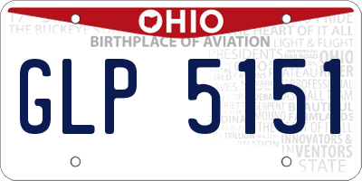 OH license plate GLP5151