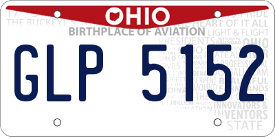 OH license plate GLP5152