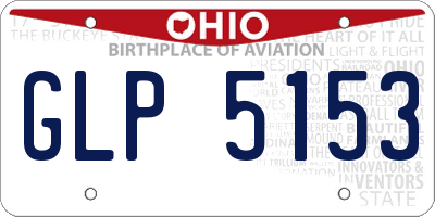 OH license plate GLP5153