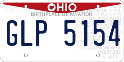 OH license plate GLP5154