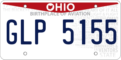 OH license plate GLP5155