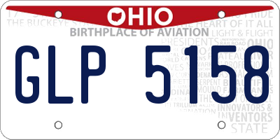 OH license plate GLP5158
