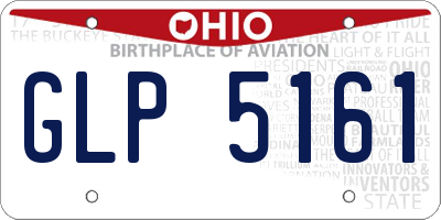 OH license plate GLP5161