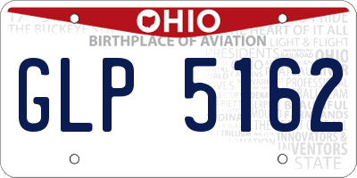 OH license plate GLP5162
