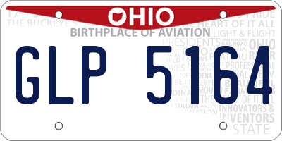 OH license plate GLP5164