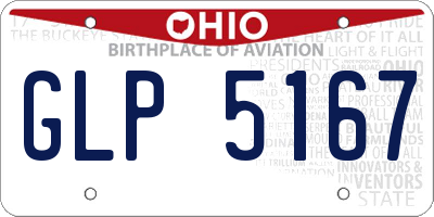 OH license plate GLP5167