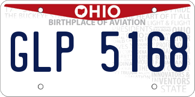 OH license plate GLP5168