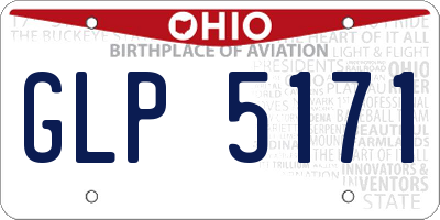OH license plate GLP5171