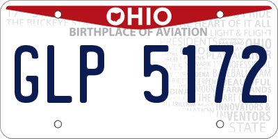 OH license plate GLP5172