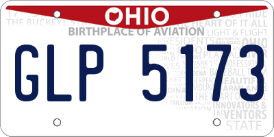 OH license plate GLP5173