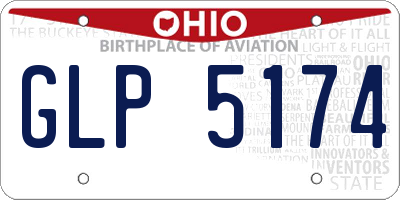 OH license plate GLP5174