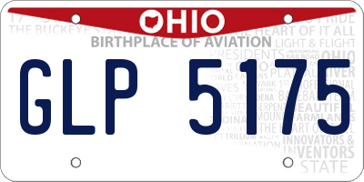 OH license plate GLP5175