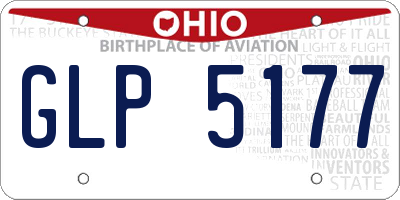 OH license plate GLP5177