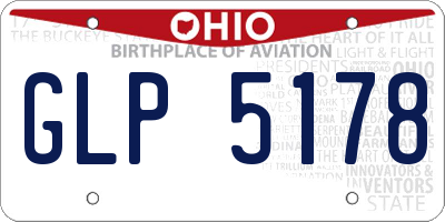 OH license plate GLP5178