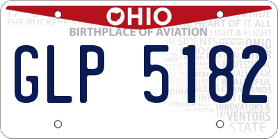 OH license plate GLP5182
