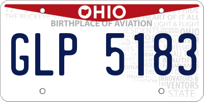 OH license plate GLP5183