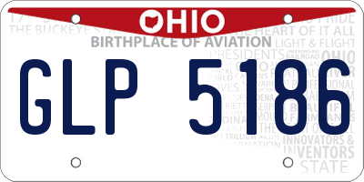 OH license plate GLP5186