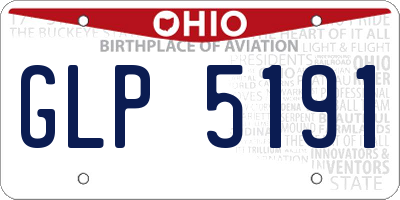 OH license plate GLP5191