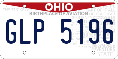 OH license plate GLP5196