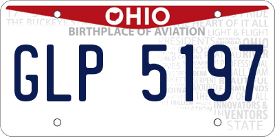 OH license plate GLP5197