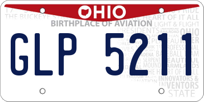OH license plate GLP5211