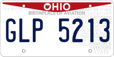 OH license plate GLP5213